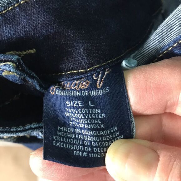 Vigoss Studio V Denim overalls stretchy distress adj.  straps skinny Size  EUC - Picture 7 of 8